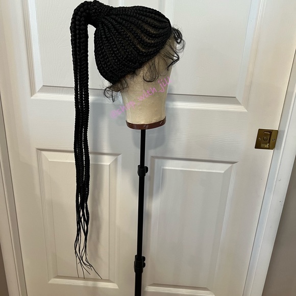 30” Synthetic High Ponytail Cornrow Box braids All Lace Cap It#KA - Picture 3 of 16